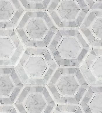 Quebec Honed Marble Mosaic from Graystone Tiles & Design Studio