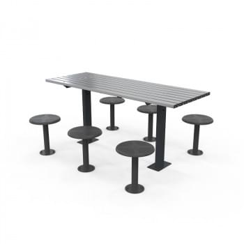 Orbit Setting - Rectangular Table - Anodised Aluminium