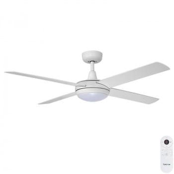 Fanco Eco Silent DC Ceiling Fan with Remote & CCT LED Light – White 52?