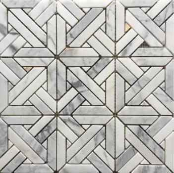 Mini Versailles Italian Grey With Calacatta Honed Mosaic from Graystone Tiles & Design Studio