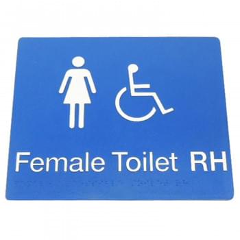 Female toilet accessible RH sign 975-FDT-RH-B
