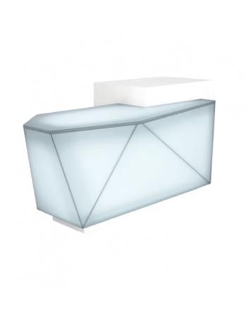 600.19 | 3form Elements Geometric Lightbox Wrapped Reception Desk