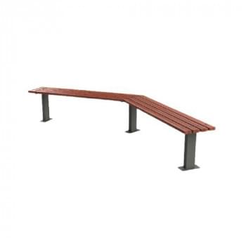 Woodville 45° Angled Bench - Bolt Down