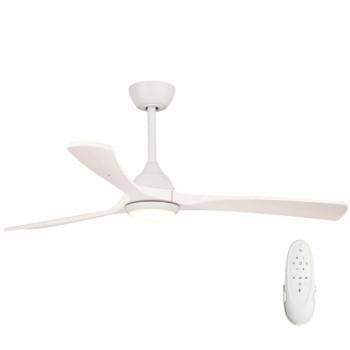 Fanco Sanctuary DC Ceiling Fan with LED Light – White with Whitewash Blades 52?