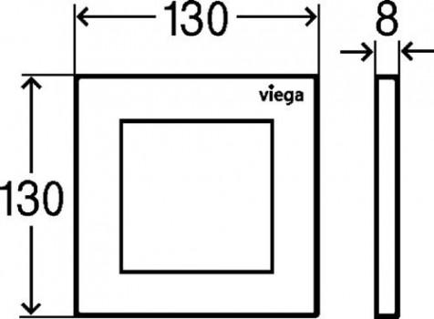Urinal flush plate for Prevista // Model : 8611.2 from VIEGA