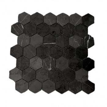 Pietra Grey Hexagon Mosaic from Graystone Tiles & Design Studio