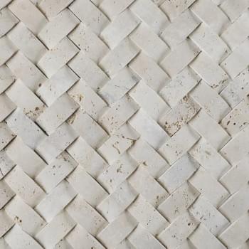 Classic Travertine 3D Feature Mosaic from Graystone Tiles & Design Studio