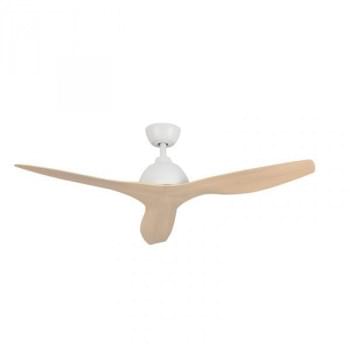 Fanco Breeze AC Ceiling Fan with Wall Control – White with Beechwood Blades 52?