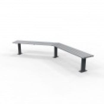 Woodville 45° Angled Bench - Bolt Down from Astra Street Furniture