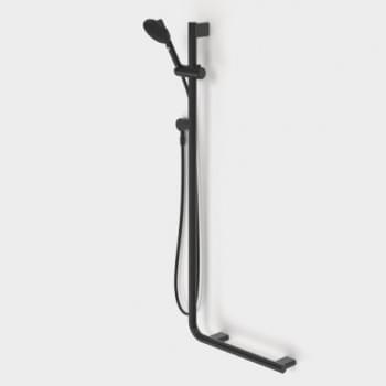 Opal Support VJet Shower with 90 Degree Rail - Left and Right - 687368C4E / 687368B4E / 687368BN4E from Caroma