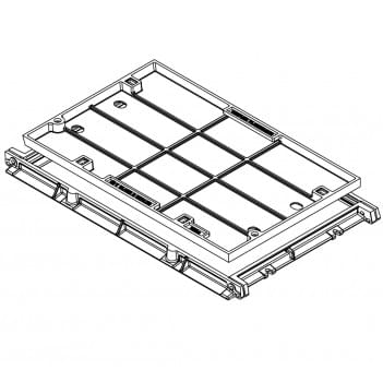 ER0906B - ERMATIC 900 x 600mm Opening Class B Cast Iron Cover & Frame - Infill from EJ
