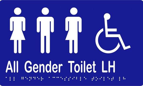 ML16438 All Gender Accessible Toilet LH - Braille