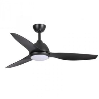 Fanco Breeze AC Ceiling Fan with CCT LED Light and Wall Control - Black 52