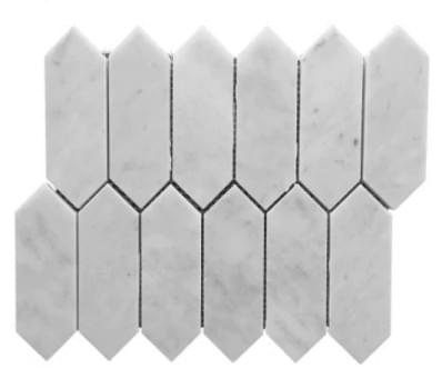 Carrara Polygon Honed Mosaic