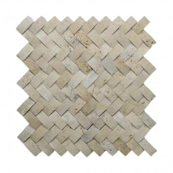 Classic Travertine 3D Feature Mosaic from Graystone Tiles & Design Studio