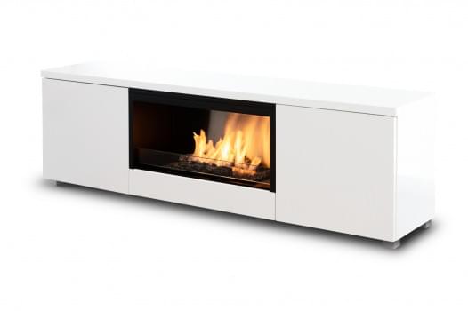 Planika Pure Flame with TV Box - Zero Emission & Carbon Neutral Fireplace from Planika Net Zero Fireplaces