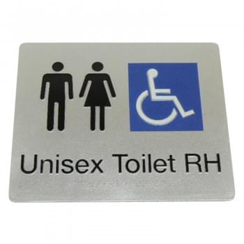 Unisex toilet sign accessible RH 975-MFDT-RH-S