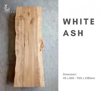 White Ash Wood Slab (Live edge)