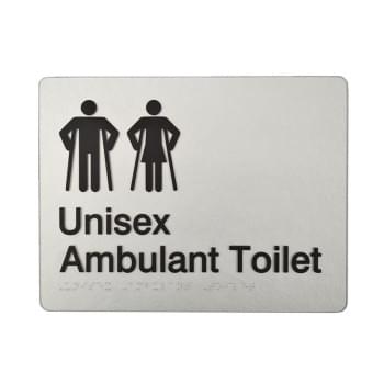 Unisex Ambulant Acrylic Silver Braille Sign from Britex