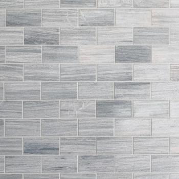 Solto Marble Subway Honed Mosaic from Graystone Tiles & Design Studio
