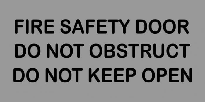 MLS16050 - Fire Safety Door/ Do not obstruct/ Do not keep open