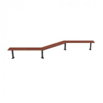 Woodville Zig-Zag Angled Bench from Astra Street Furniture