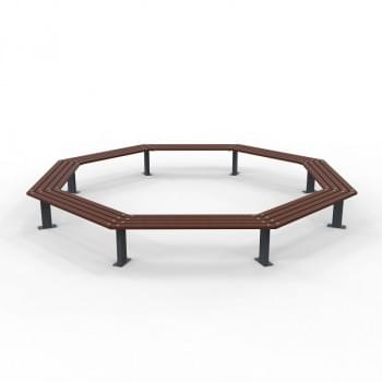 Woodville 360° Angled Bench - Bolt Down from Astra Street Furniture