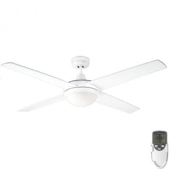 Fanco Urban 2 Indoor/Outdoor ABS Blade Ceiling Fan with E27 Light & Remote – White 52?