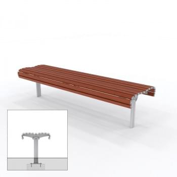 Madrid Bench - Straight Subsurface Mount Leg from Astra Street Furniture