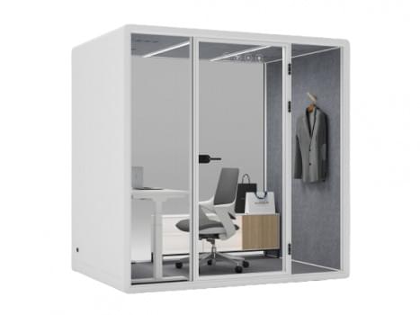 LPod (4 Person Meeting Booth With Solid Rear)