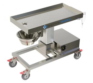 Small Height Adjustable Vet Trolley from Shotton Lifts – Shotton Parmed