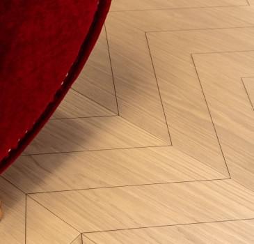 OAK Clear Carving Chevron I - Brushed / White Oil from Super Star