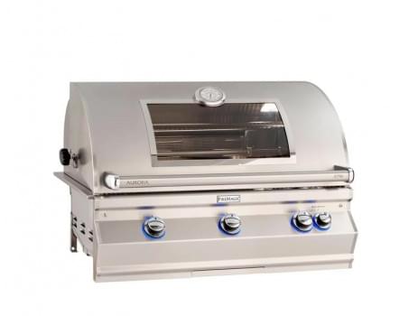 Fire Magic Grills Aurora A660I Built-In Grill With Analog Thermometer - Backburner, Rotisserie Kit & Magic Window