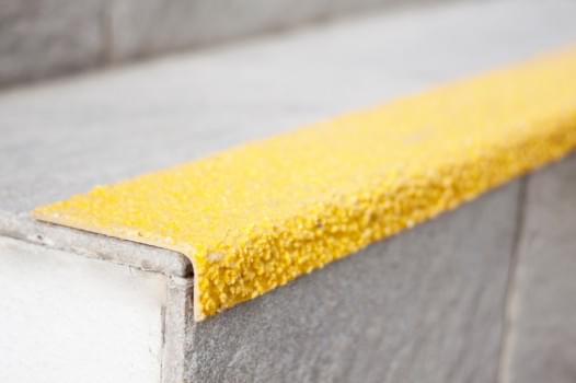 Fibreglass 70mmx30mm Stair Nosing - Yellow - Sold Per Metre from Safety Xpress