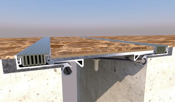 Si DX (Concealed Cover Dual Gasket Seismic Floor Expansion Joint)