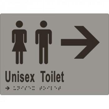ML16217 Unisex Toilet & Arrow - Braille