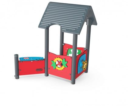 PCM001821 - Playhouse with Outside Desk from KOMPAN