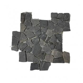 Black Marble Tumbled Interlocking Mosaic