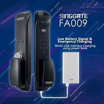 FA009 Digital Door Lock (Black) from Singgate