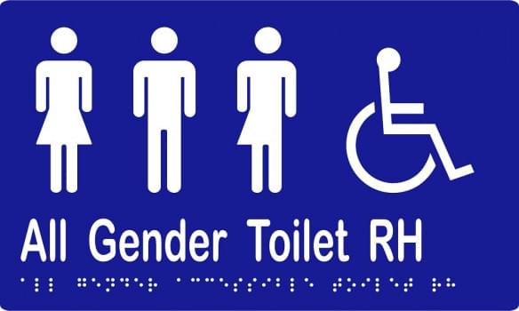 ML16439 All Gender Accessible Toilet RH - Braille from METLAM