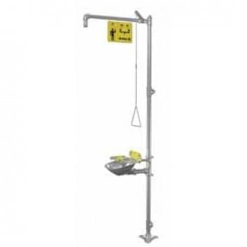 All Stainless Steel Combination Drench Showers and Eyewash or Eye/Face Wash Units S19314BFSS