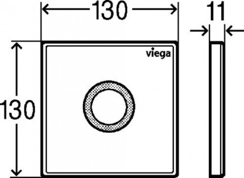 Urinal flush plate for Prevista // Model : 8635.2 from VIEGA