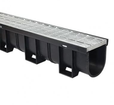 EasyDRAIN Standard Channel with Galvanised Round Bar Grate
