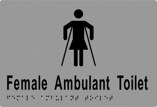 ML16266 Female Ambulant Toilet Braille from METLAM