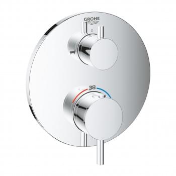 Atrio Thermostatic Bath Tub Mixer for 2 Outlets with Integrated Shut Off/Diverter Valve 24138003