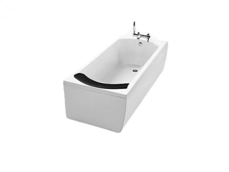 Ove 1.7m Integrated Acrylic BubbleMassage Bath with Grey Bath Pillow, Right Alcove - K-1769T-GE58-0