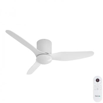 Fanco Studio SMART DC Low Profile Ceiling Fan with Dimmable CCT LED & Remote – White 48?