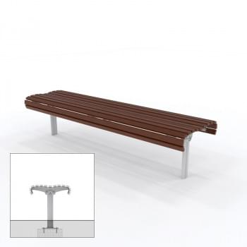 Madrid Bench - Straight Subsurface Mount Leg from Astra Street Furniture