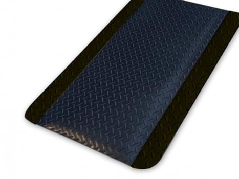 Anti-Fatigue Mat Diamond Plate Sponge - 600mmX 900mm - Black OR Yellow Border
