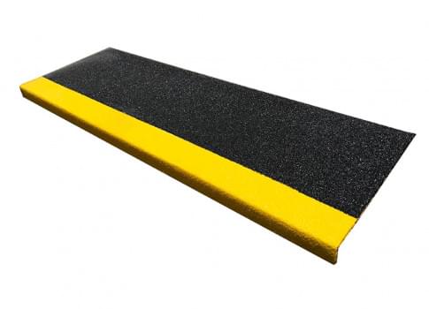Fibreglass 230mmx30mm Stair Nosing - Per Metre Black/Yellow from Safety Xpress